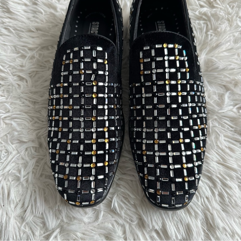 Stacy Adams Stallford Rhinestone Venetian Slip On Loafer New In Box Mens Size 7 - Picture 2 of 8